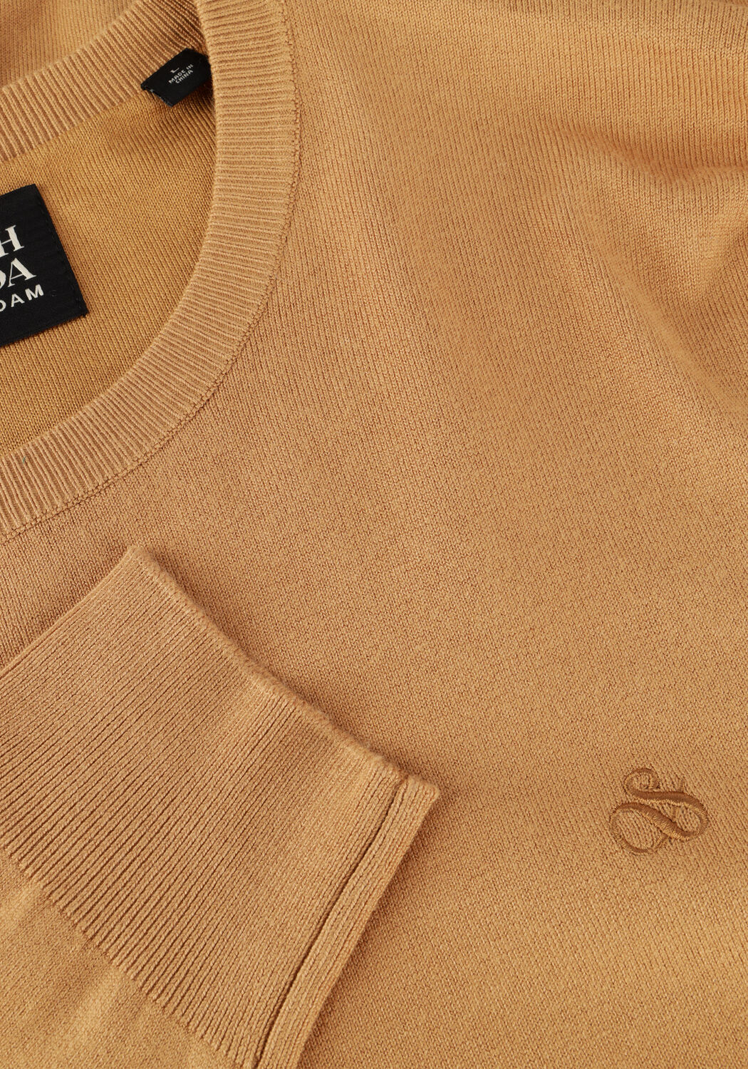 Camel SCOTCH & SODA Trui VISCOSE PULLOVER CREWNECK - large