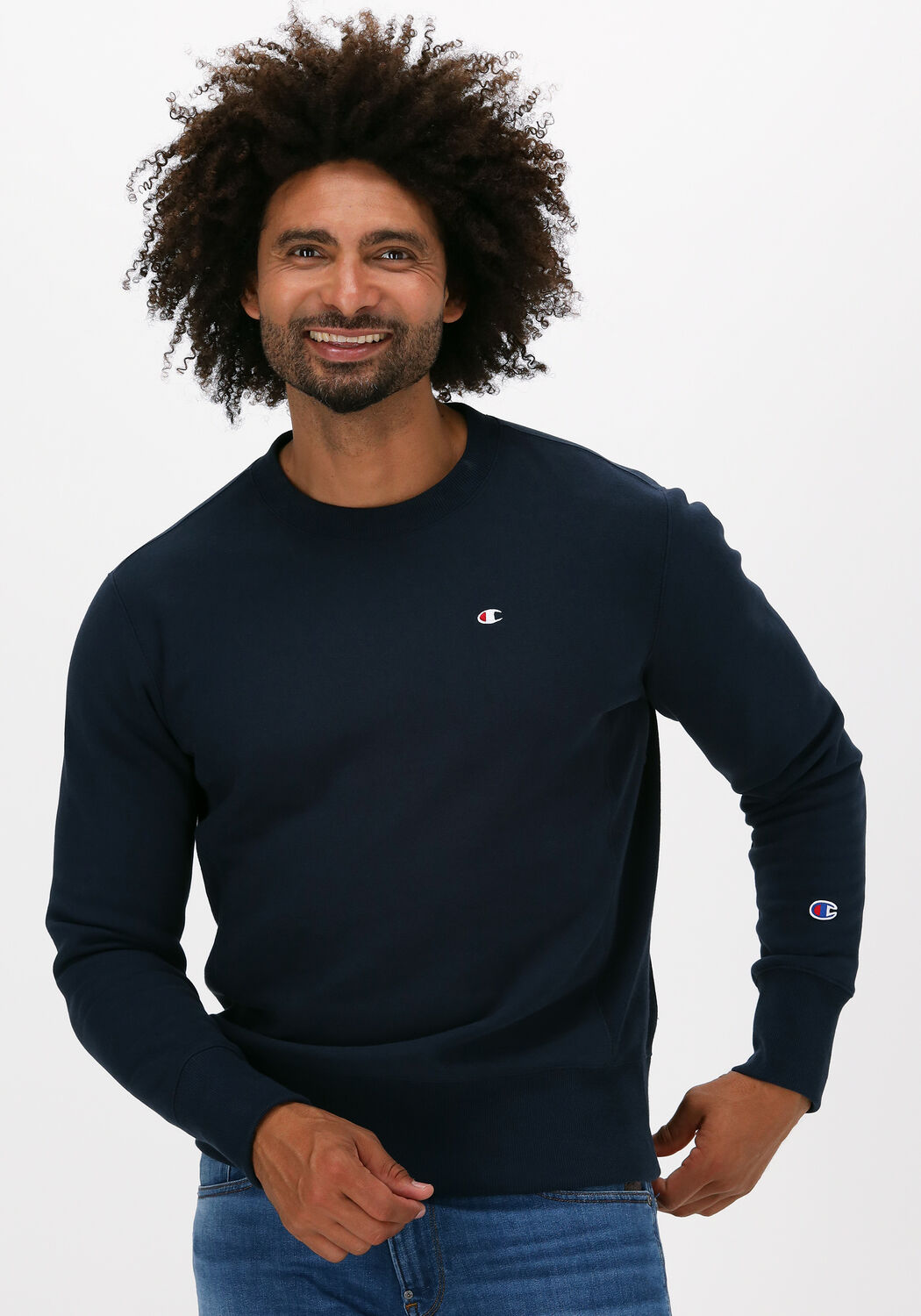 CHAMPION Chandail REVERSE WEAVE SWEATSHIRT Bleu fonc&eacute; - large