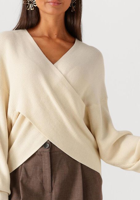 MSCH COPENHAGEN Pull MSCHZINELLE RACHELLE WRAP PULLOVER Écru - large