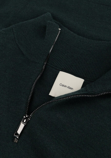 Donkergroene CALVIN KLEIN Trui MERINO QUARTER ZIP Donkergroene CALVIN KLEIN Trui MERINO QUARTER ZIP - large