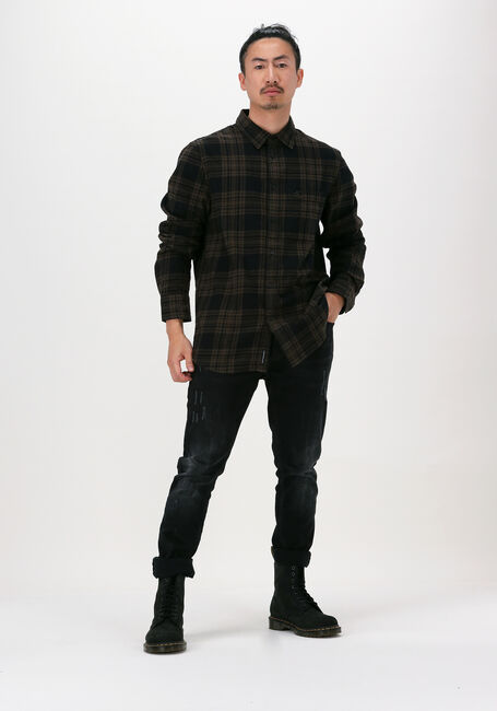 Zwarte CALVIN KLEIN Casual overhemd CHECK REGULAR SHIRT - large