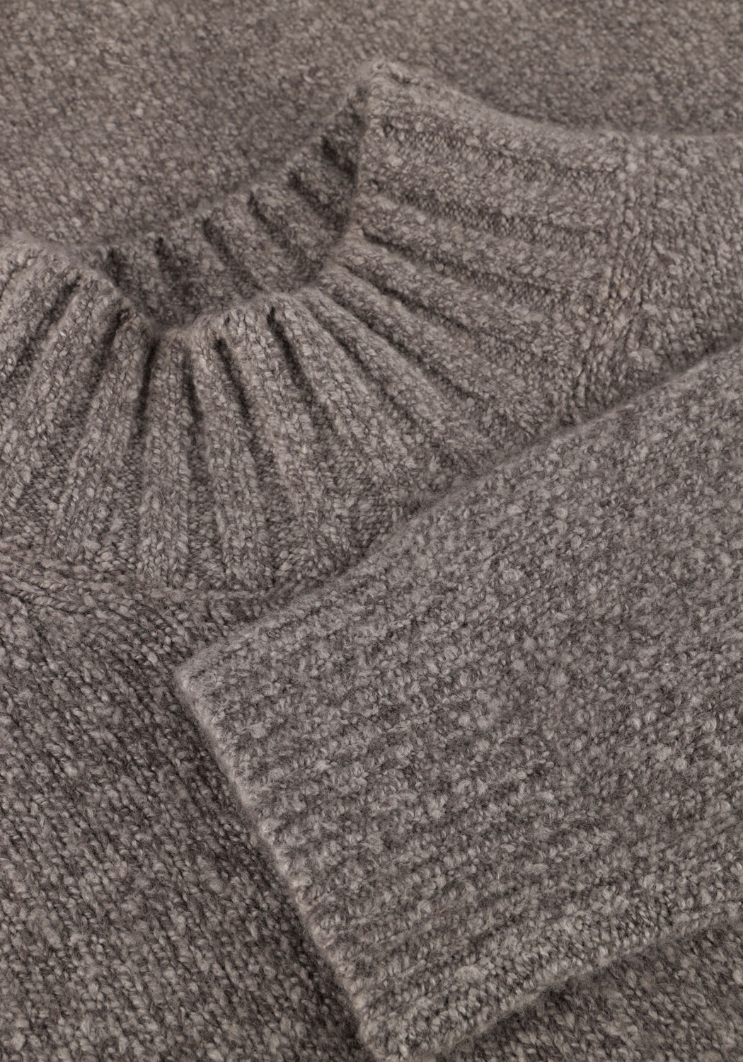 Grijze PROFUOMO Coltrui PULLOVER MOCK NECK BOILED WOOL - large