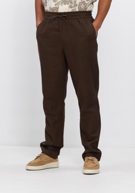 LES DEUX Pantalon large PATRICK LINEN PANTS en marron - large