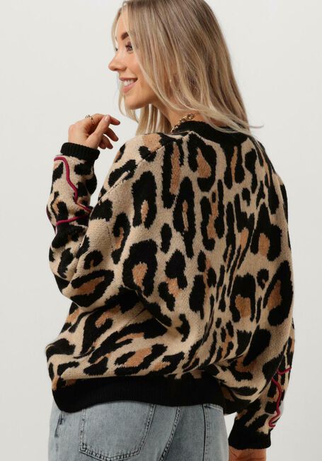 Bruine ALIX THE LABEL Trui LADIES KNITTED JAGUAR PULLOVER - large