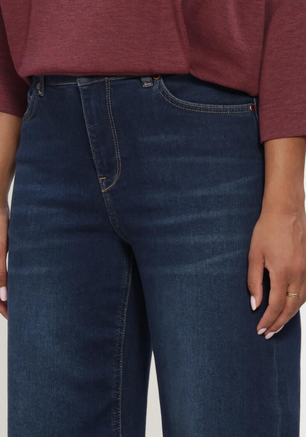 MOS MOSH Wide jeans MMDARA HERA JEANS Bleu fonc&eacute; - large