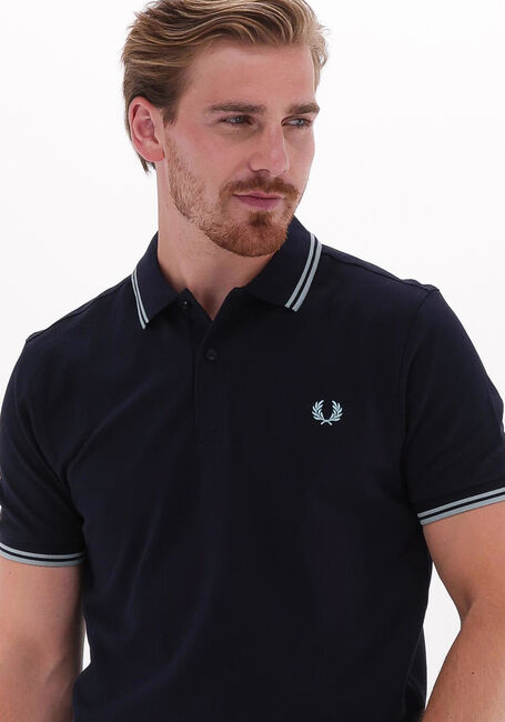 FRED PERRY Polo TWIN TIPPED FRED PERRY SHIRT Bleu fonc&eacute; - large
