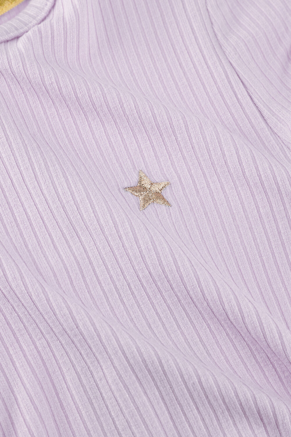 LIKE FLO T-shirt ELISE RIB SS SHIRT en violet - large