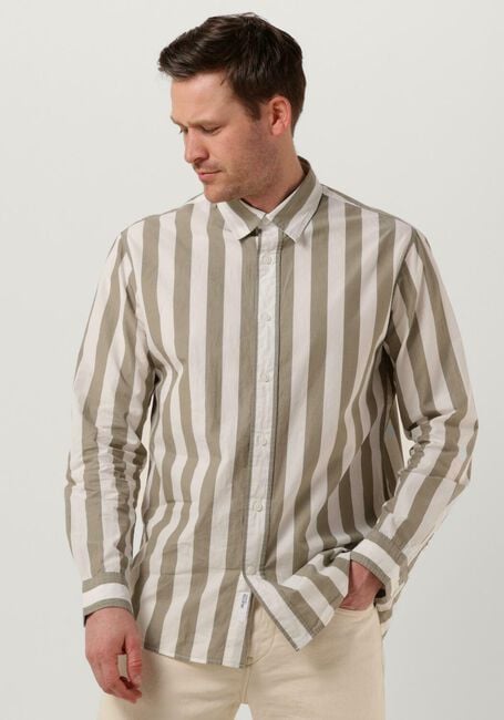 SELECTED HOMME Chemise décontracté SLHREGREDSTER SHIRT STRIPE LS W Olive - large