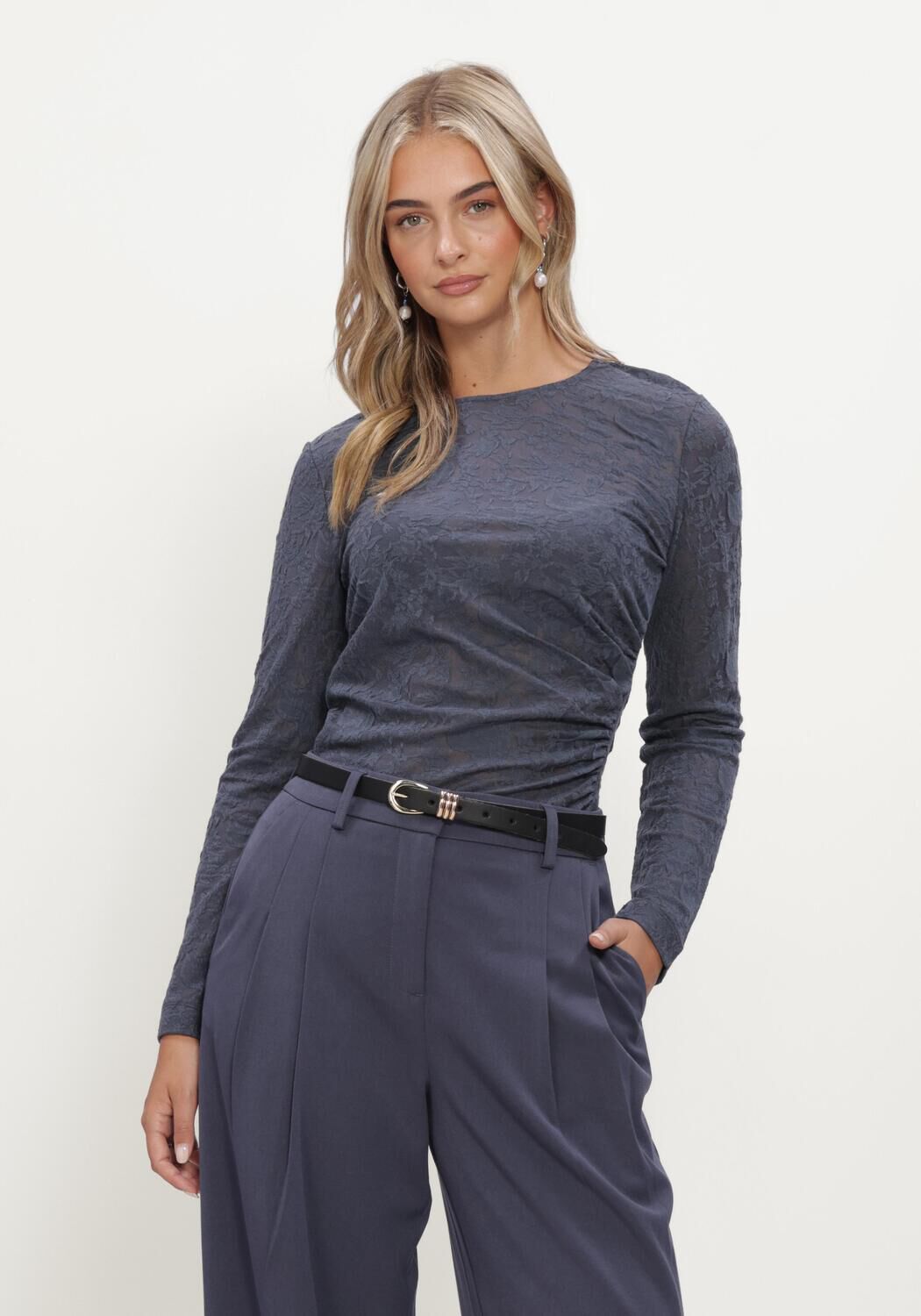 MSCH COPENHAGEN Haut MSCHBRIGETTA TOP Bleu fonc&eacute; - large