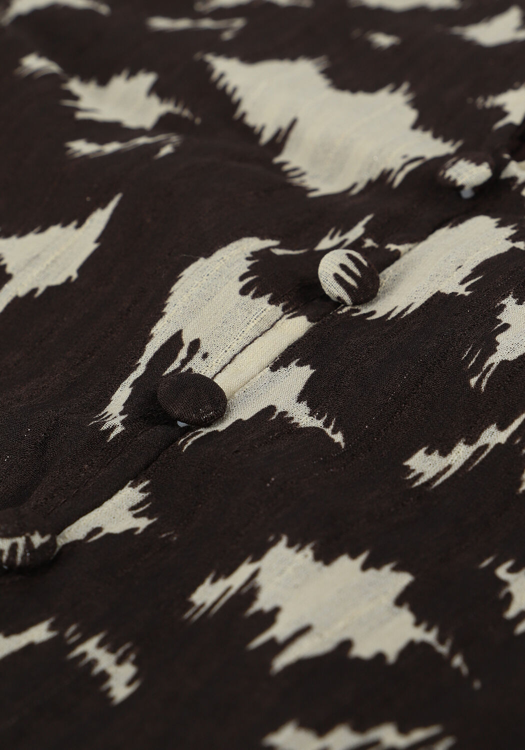 CO'COUTURE Mini robe ALYSSA BUTTON DRESS en marron - large