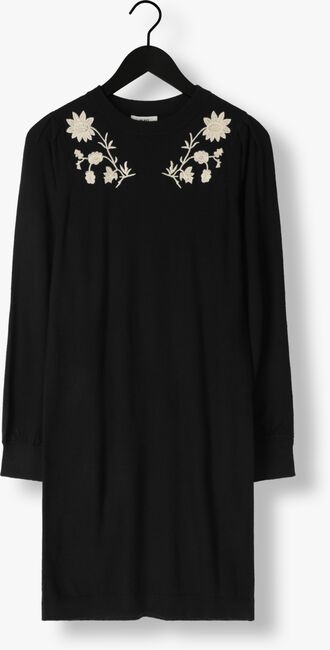 Zwarte OBJECT Mini jurk OBJTHESS L/S KNIT EMBROIDERY DRESS E DIV - large