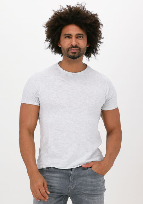 Grijze DSTREZZED T-shirt MC. QUEEN BASIC TEE ORGANIC SLUB JERSEY - large