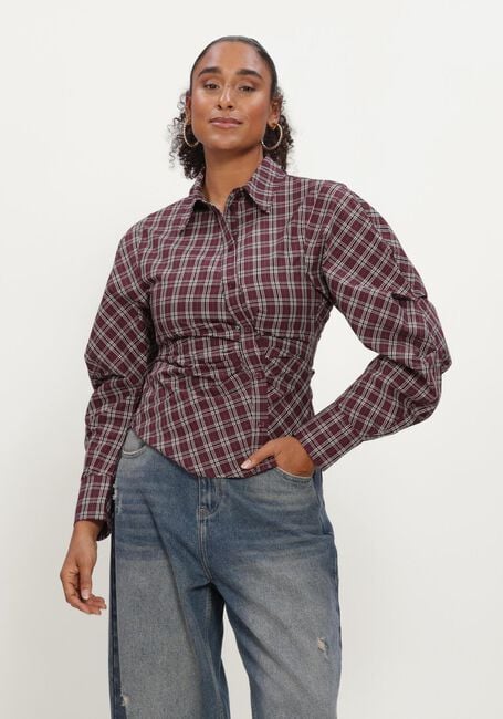 NEO NOIR NEOELLA MEDIUM CHECK SKIRT Blouses Bordeaux - large
