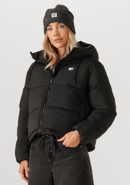 Zwarte TOMMY JEANS Gewatteerde jas TJW HOODED PUFFER JACKET - large