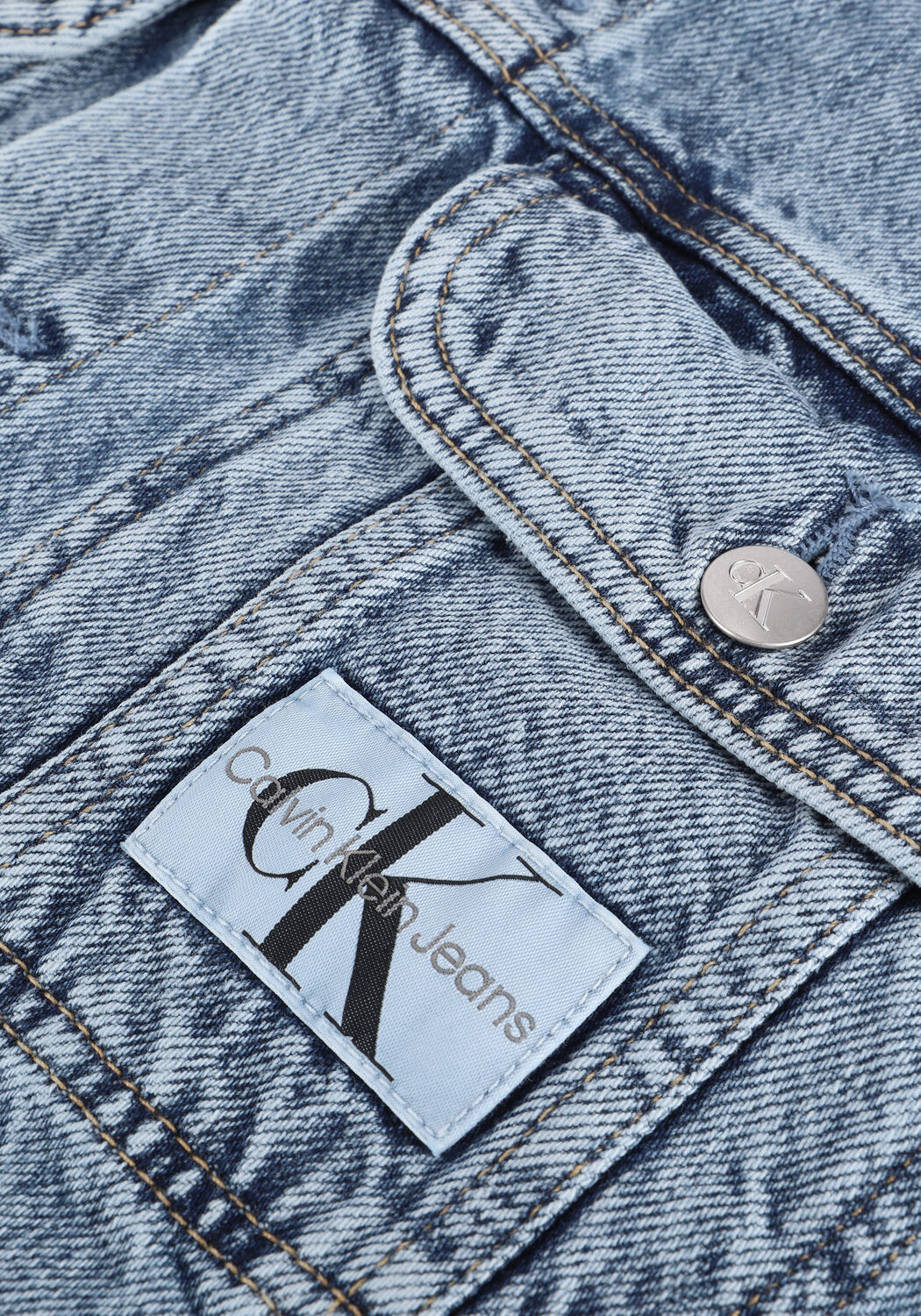 CALVIN KLEIN Veste en jean REGULAR DENIM JACKET Bleu clair - large