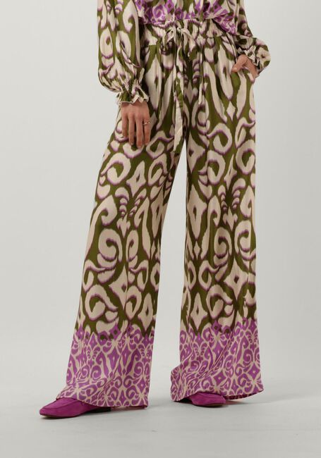 AMAYA AMSTERDAM Pantalon large MILOU en vert - large