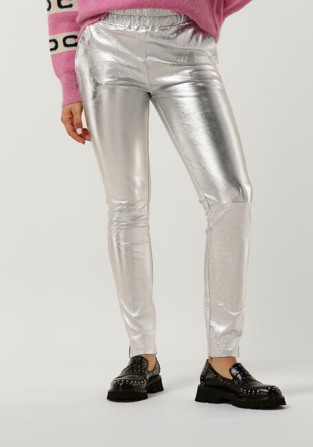 EST'SEVEN Legging EST’CHINO STRETCH LEATHER en argent - large