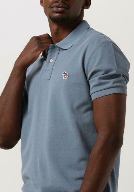Lichtblauwe PS PAUL SMITH Polo MENS SLIM FIT SS POLO SHIRT ZEBRA - large