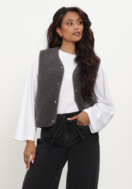 OBJECT Gilet OBJELLA WAISTCOAT NOOS Gris fonc&eacute; - large