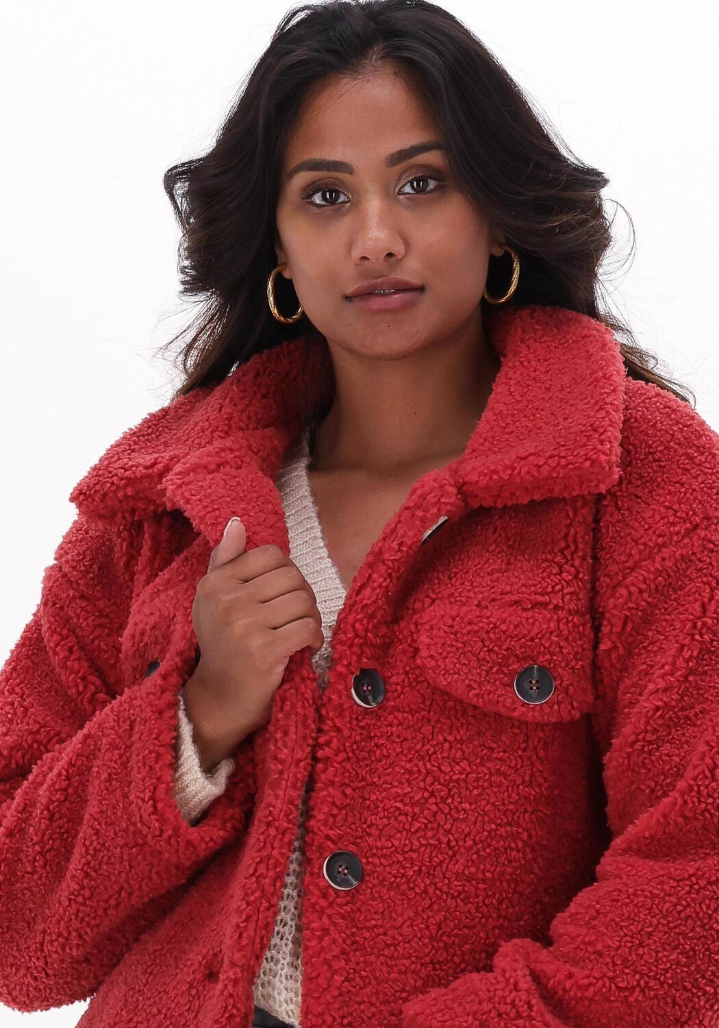 Manteau teddy rouge sales