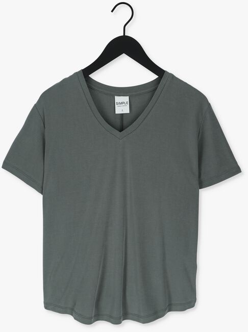 SIMPLE T-shirt JERSEY TOP en vert - large