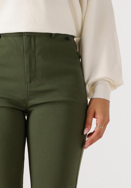 Donkergroene MINUS Flared broek CARMA FLARED PANT - large