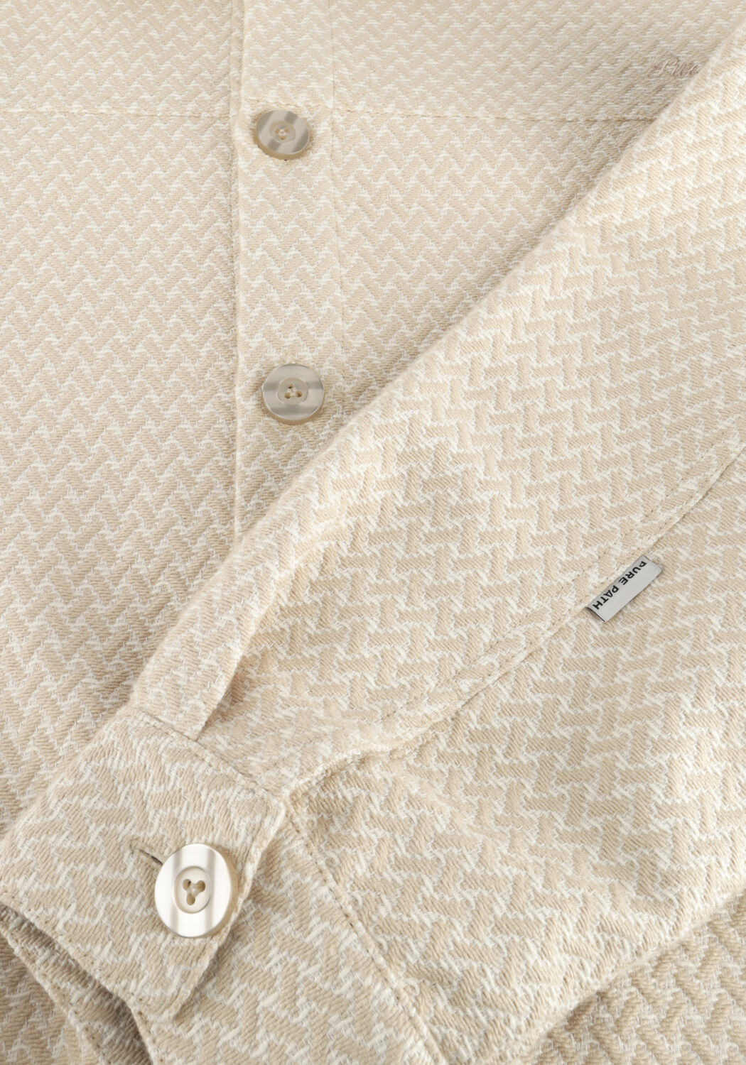 PURE PATH TWO COLORED WEAVE OVERSHIRTS Surchemises en beige - large