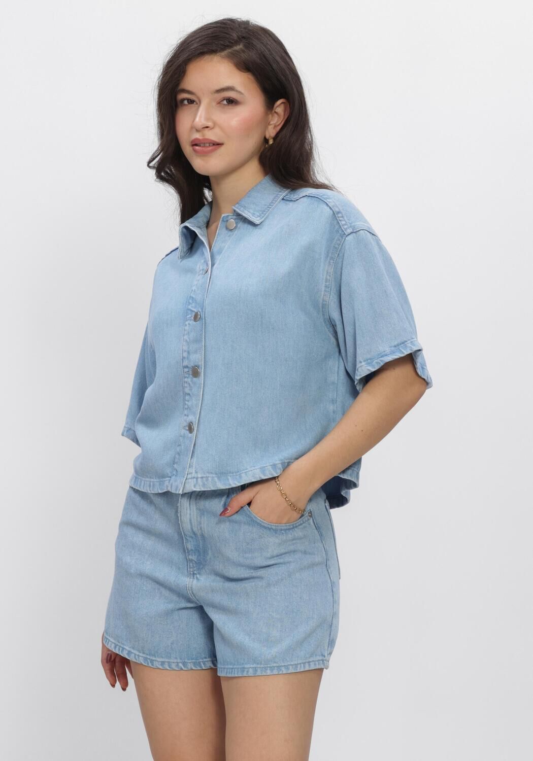 Blauwe MSCH COPENHAGEN  MSCHSAPHINA 2 4 SHIRT - large