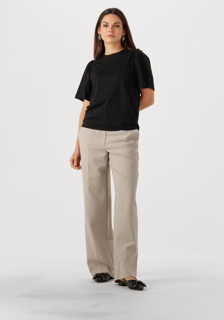 SELECTED FEMME T-shirt SLFPENELOPE 2/4 RUFFLE TEE en noir - large