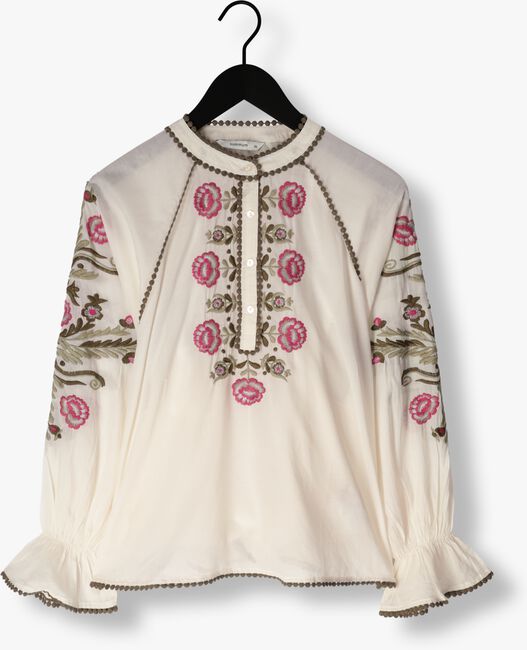 SUMMUM Blouse TOP FLOWER EMBROIDERY Blanc - large