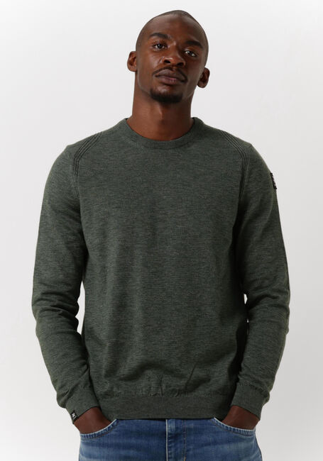 Donkergroene VANGUARD Trui R-NECK COTTON SLUB - large