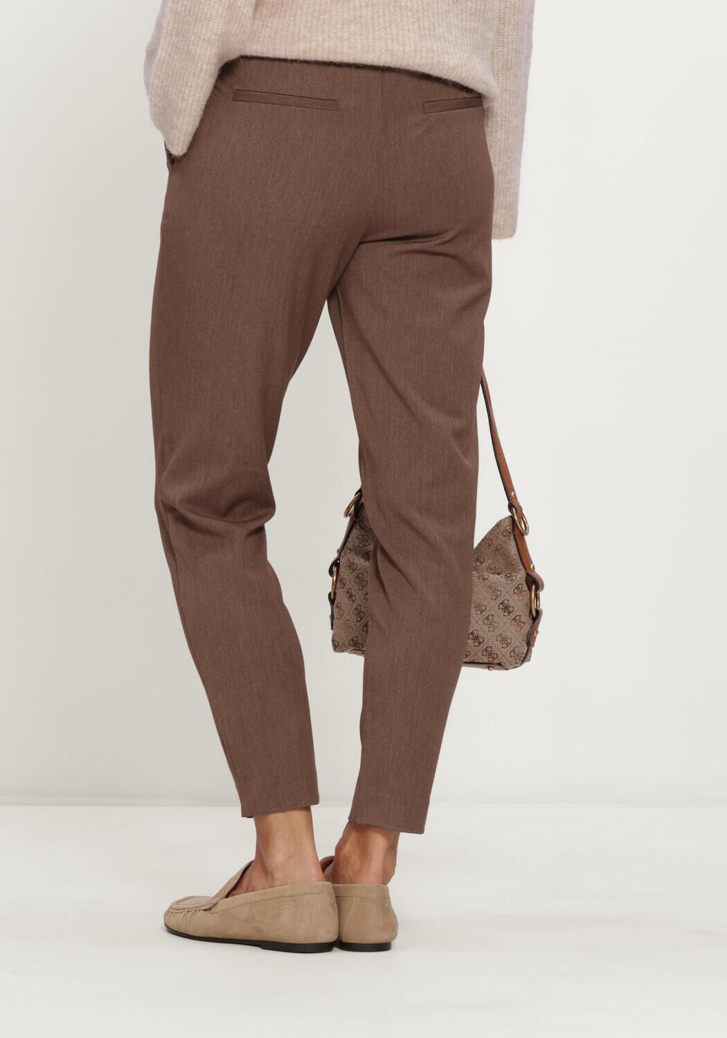Bruine OBJECT Pantalon OBJLISA SLIM PANT NOOS - large
