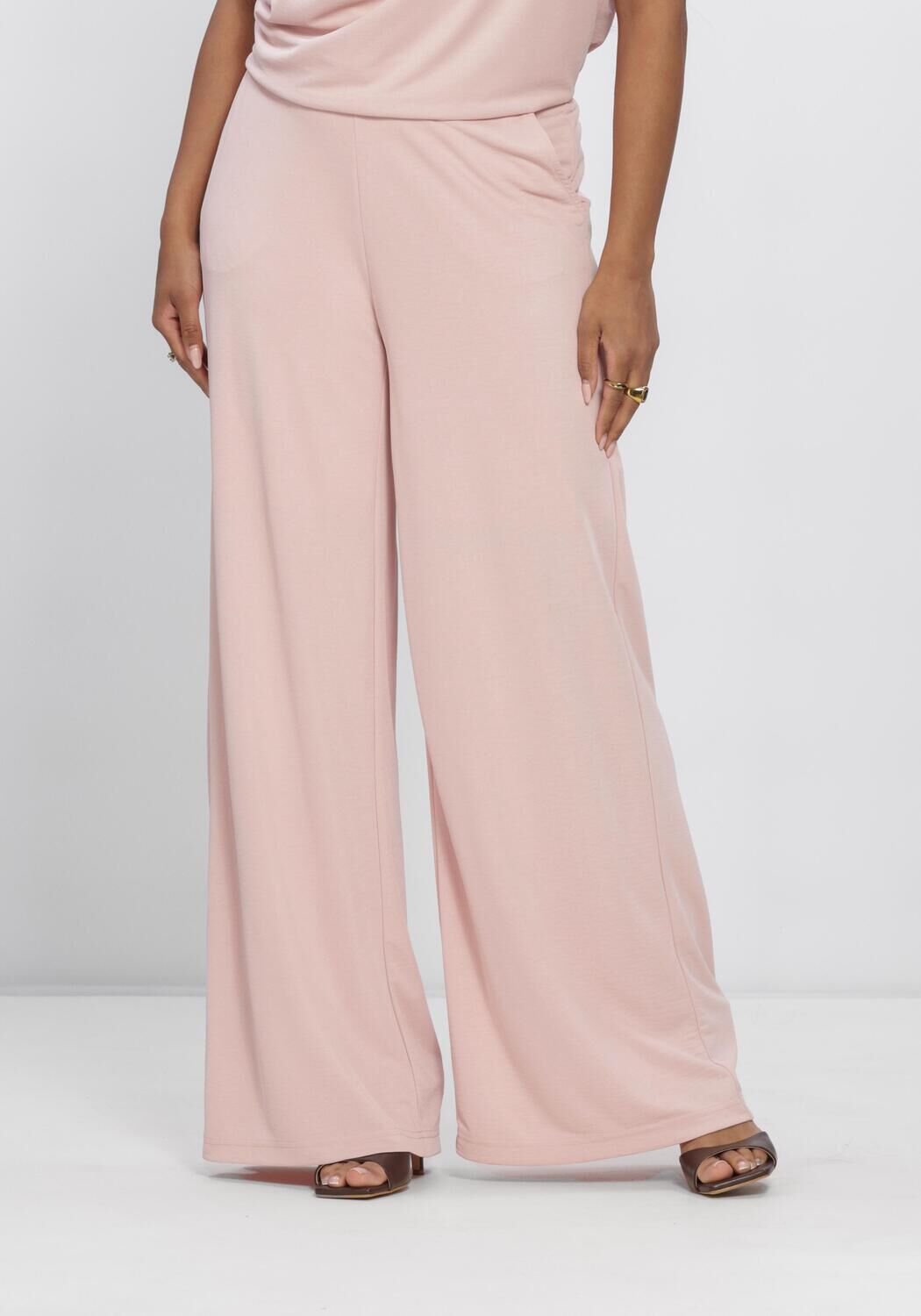 Roze AIMEE THE LABEL Broeken/jumpsuits RILEYH6 TROUSERS - large