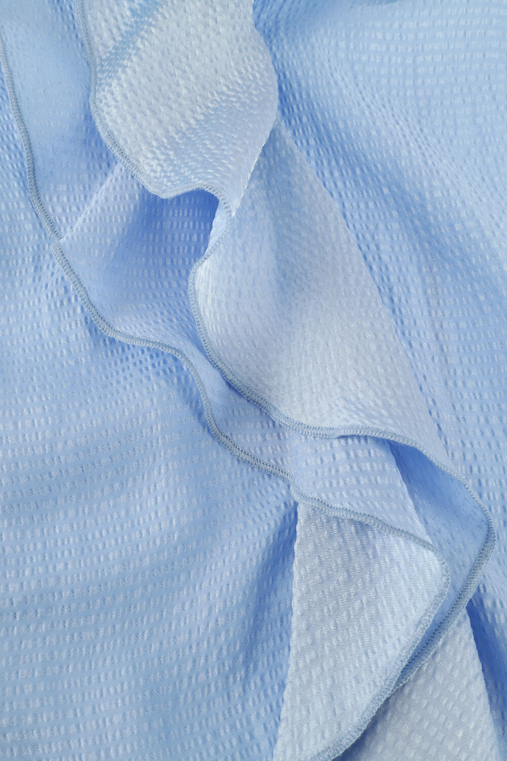 Lichtblauwe VANILIA  STRUCTURE RUFFLE TOP - large
