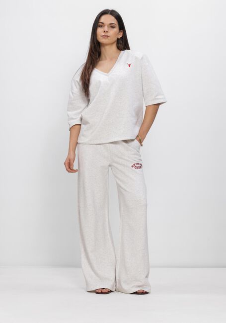 ALIX THE LABEL LADIES KNITTED WIDE LEG SWEAT PANTS Pantalons Gris clair - large