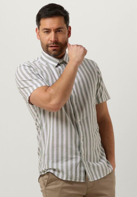 SELECTED HOMME Chemise décontracté SLHSLIMNEW-LINEN SHIRTS SS CLASSIC W en vert - large
