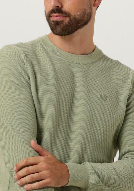 Groene DSTREZZED Trui MERCURY CREW - large