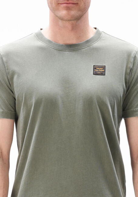 PME LEGEND T-shirt ACID WASH + GARMENT DYE en vert - large