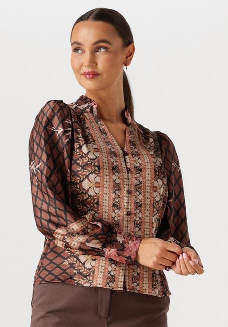 NEO NOIR MASSIMA BOTANICAL BORDER BLOUSE Blouses en marron - large