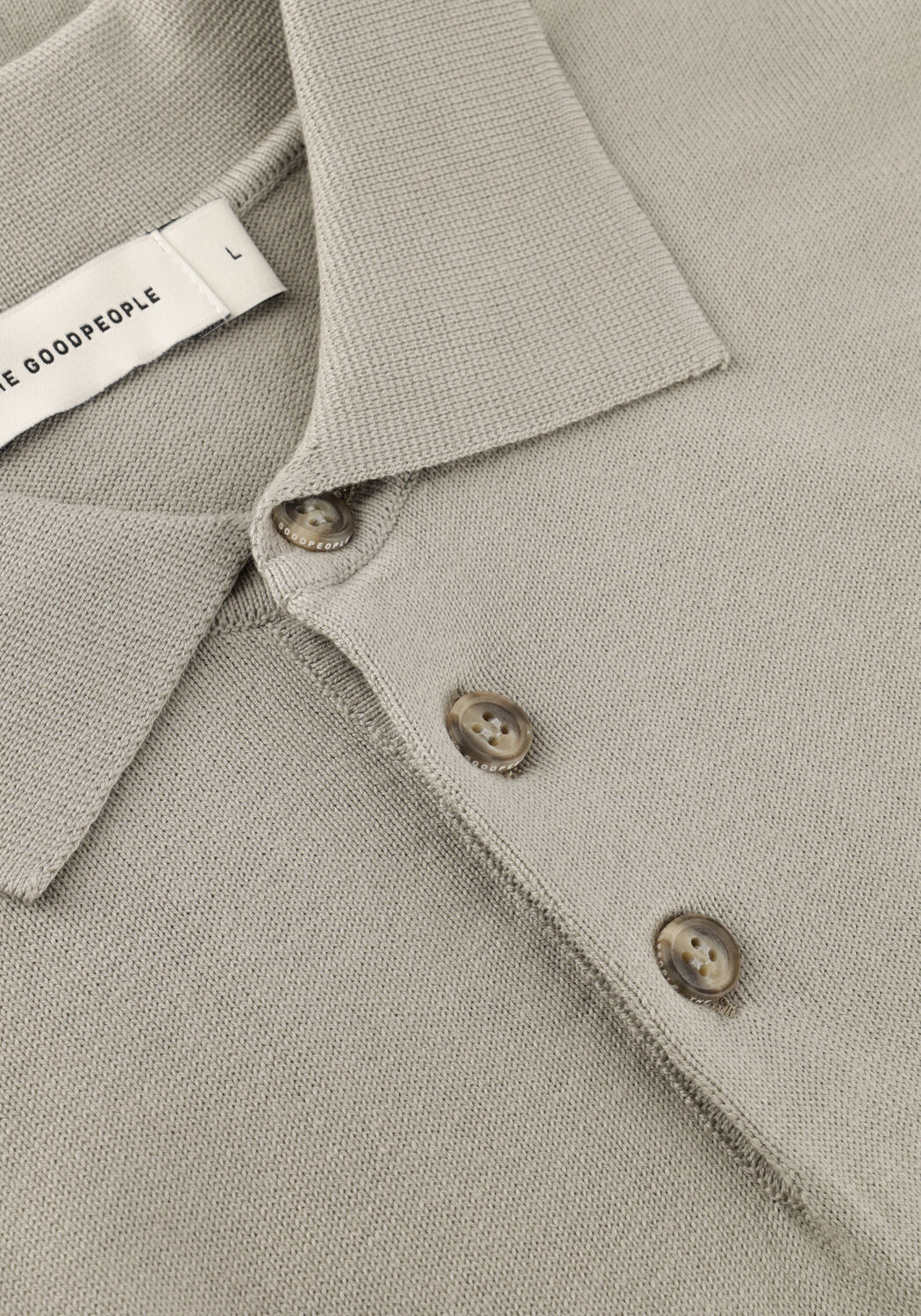 THE GOODPEOPLE Polo PLAN en beige - large