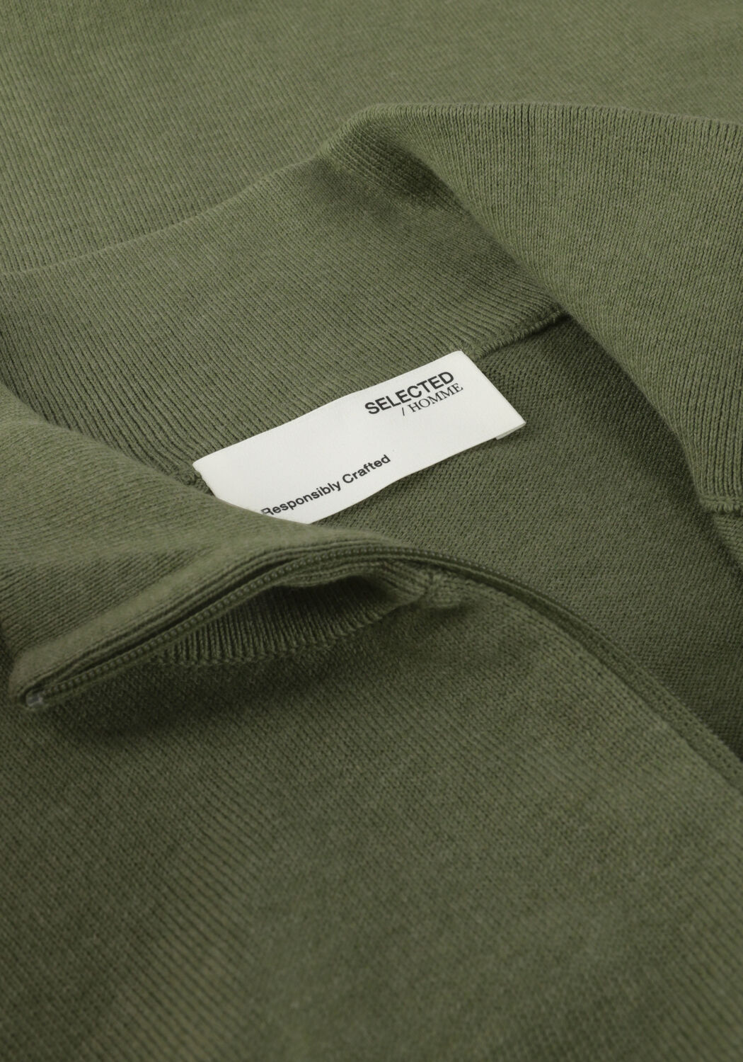 SELECTED MEN Pull SLHBERG HALF ZIP CARDIGAN NOOS en vert - large