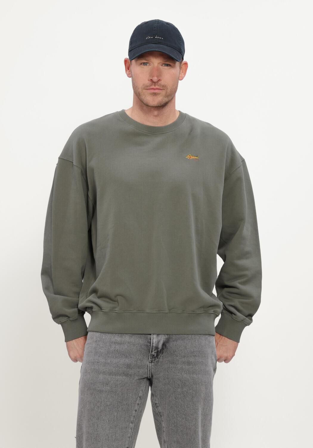 Khaki FOR&Eacute;T Sweater PERCH SWEATSHIRT - large
