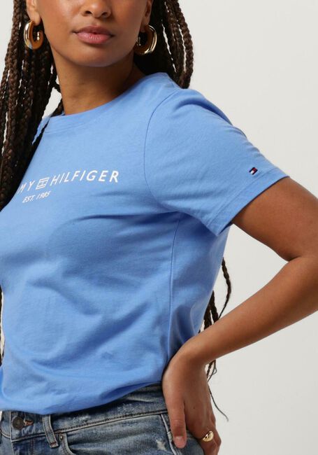 TOMMY HILFIGER T-shirt REC CORP LOGO C-NK Bleu clair - large