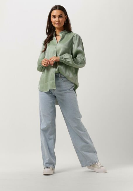 Lichtblauwe SELECTED WOMEN  SLFELKE-HOLLY LS SHIRT - large