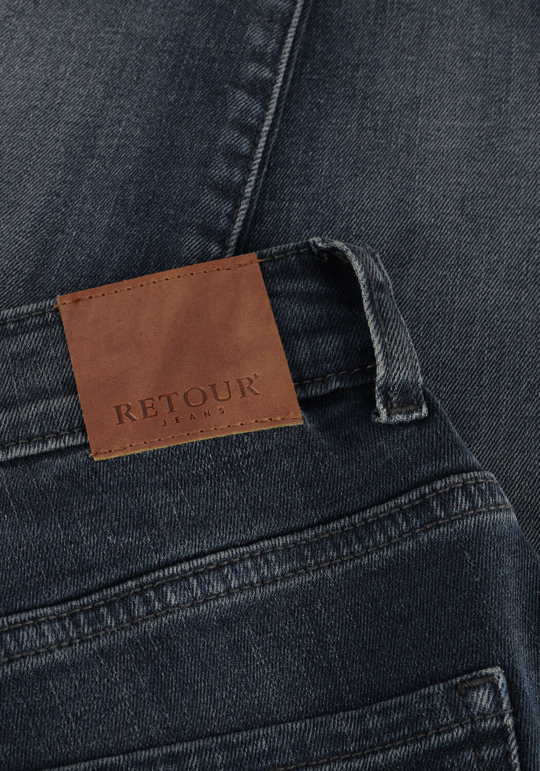 Donkerblauwe RETOUR Straight leg jeans LANDON - large