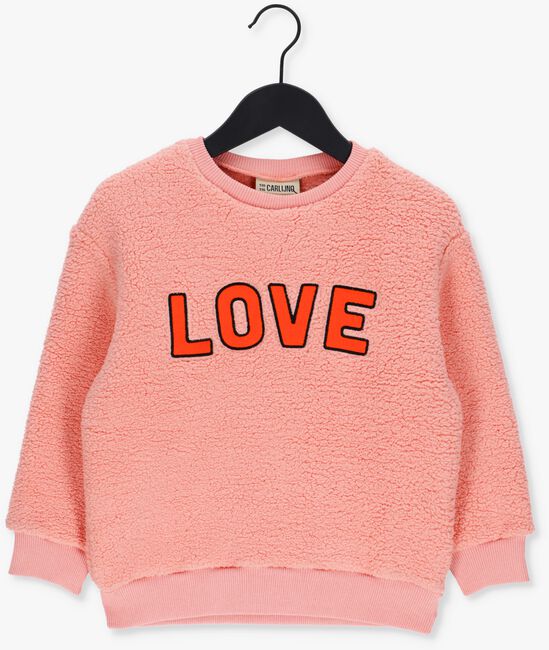 CARLIJNQ Pull LOVE - SWEATER WITH PATCH Rose clair - large