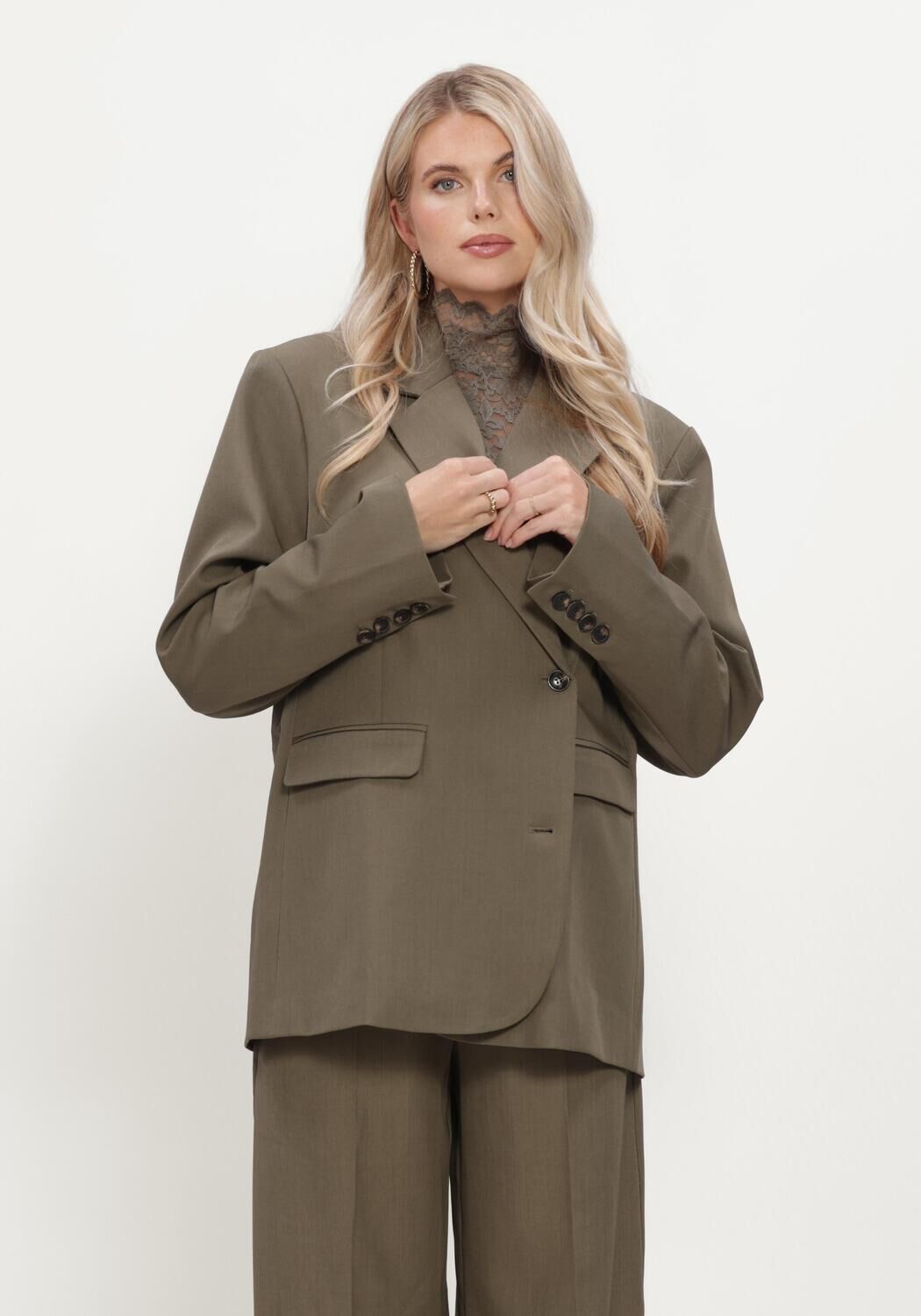 Khaki NOTRE-V Blazer NV-ISABELLA - large