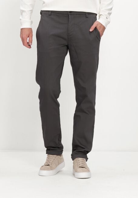 Donkergrijze CAST IRON Broeken/jumpsuits CYLAS TAPERED CHINO MEGDA POWER - large