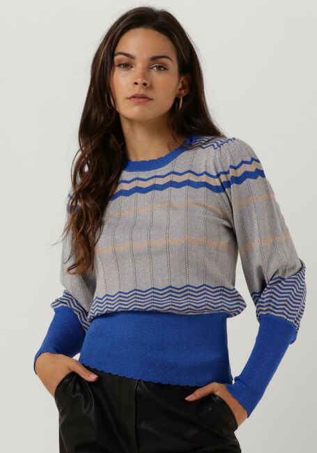NEO NOIR Pull DARY STRIPE KNIT BLOUSE en bleu - large