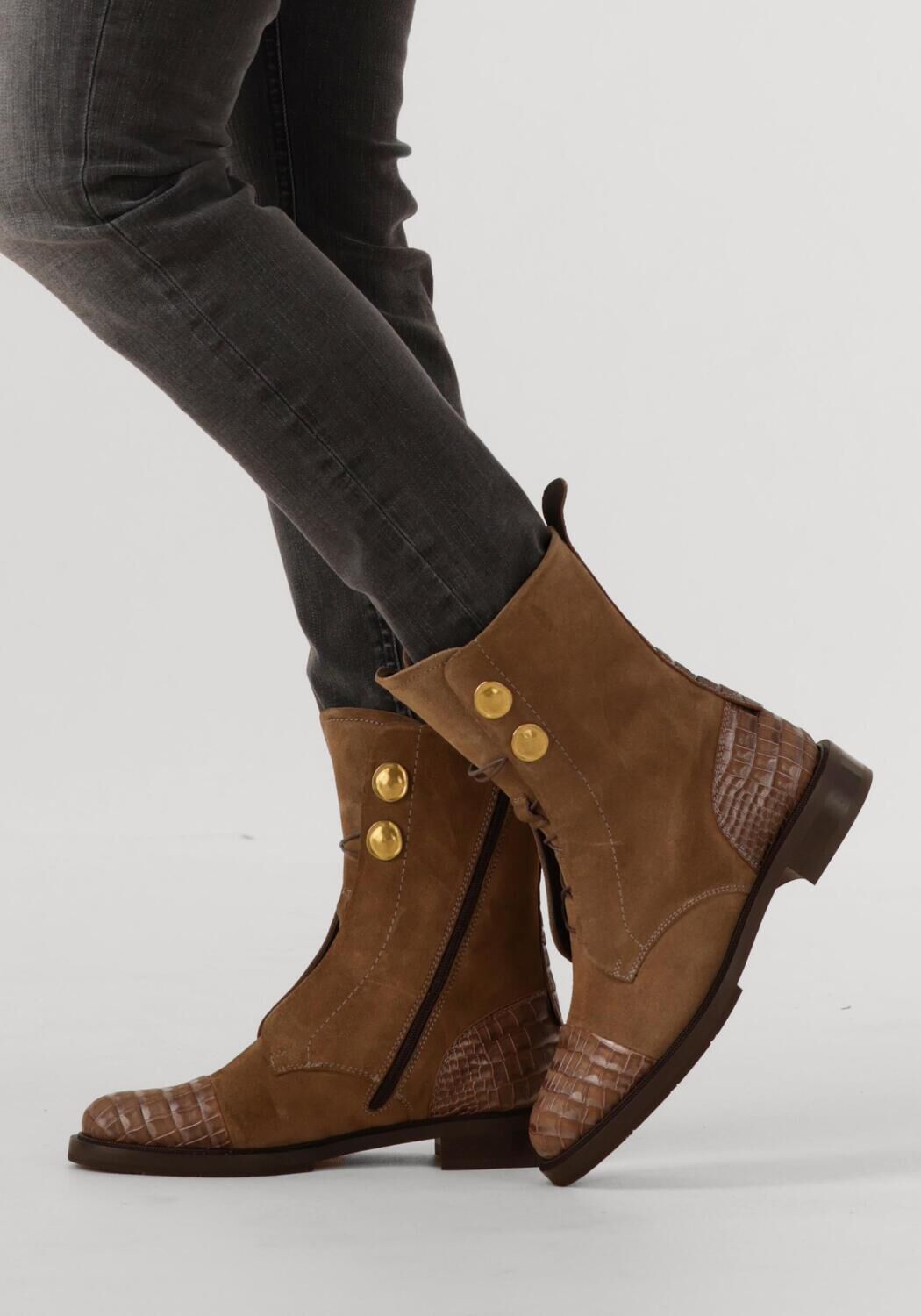 PERTINI Bottines &agrave; lacets 33049 en taupe - large